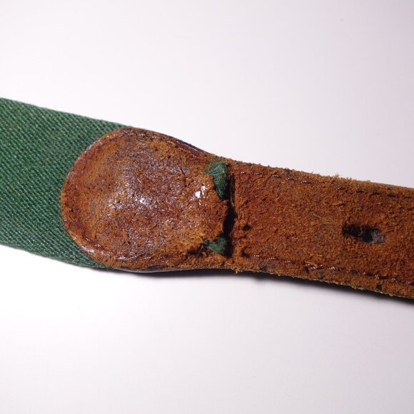 Vintage Coach Wool & Leather Stripe Belt, Size 38/95 - Picture 13 of 16